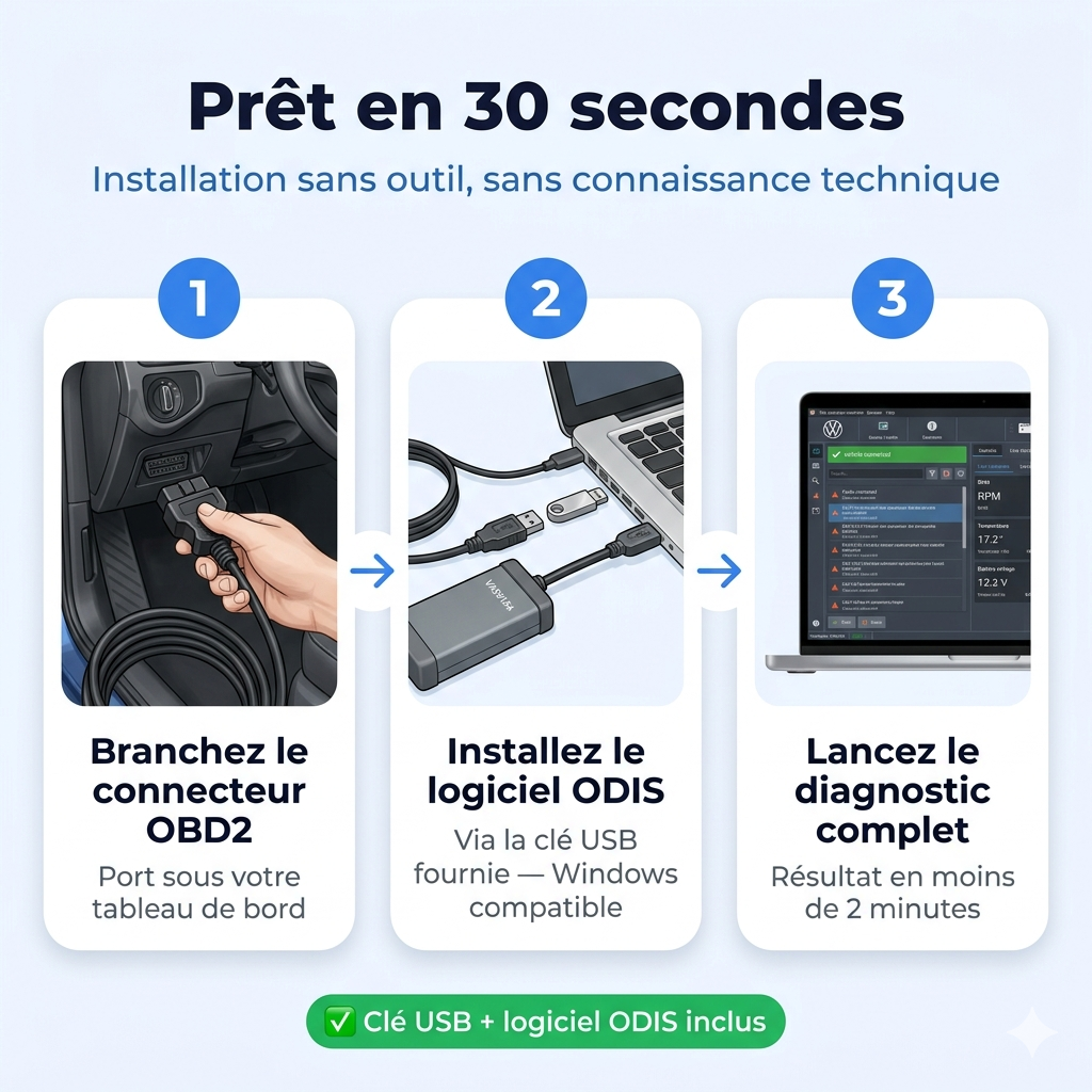 VAS6154 ODIS connexion WIFI et USB