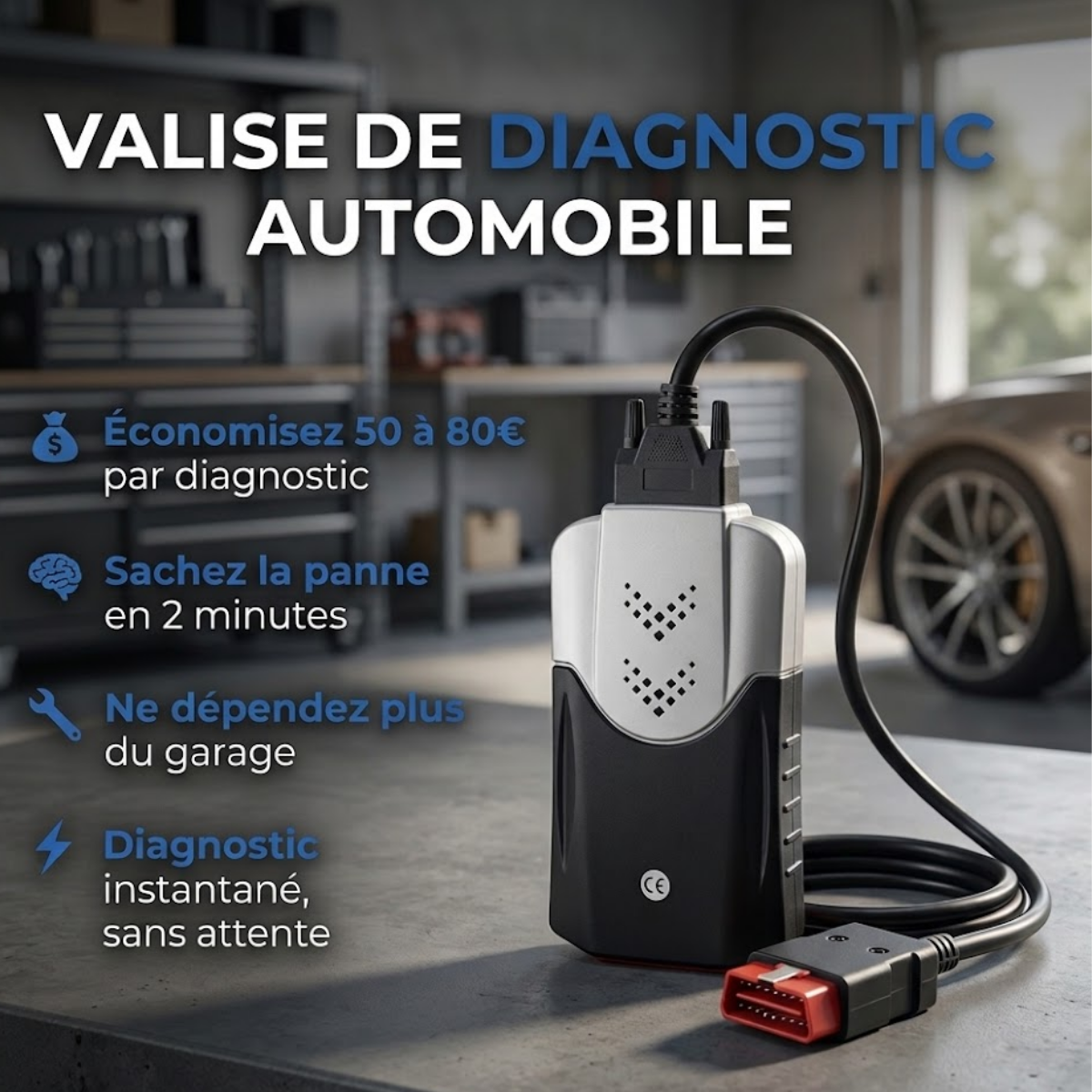 Valise DS150 2026 Relais NEC avec logiciel Delphi 2021 en Français | Bluetooth/USB